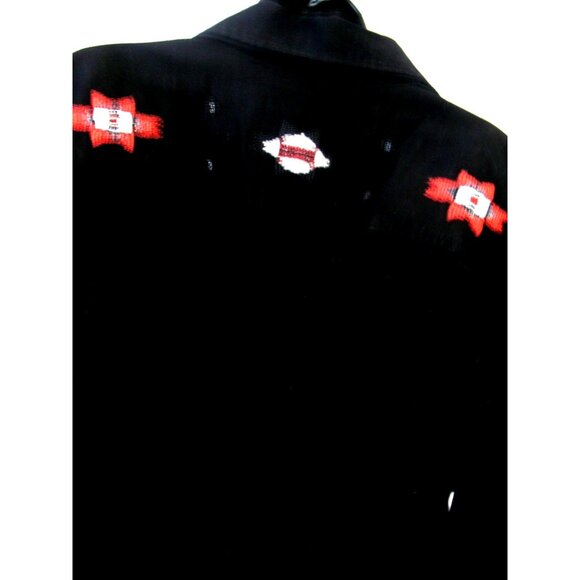 Ralph Lauren Black Jean Jacket With Pewter Buttons Women's Size L and Beading - Picture 13 of 13